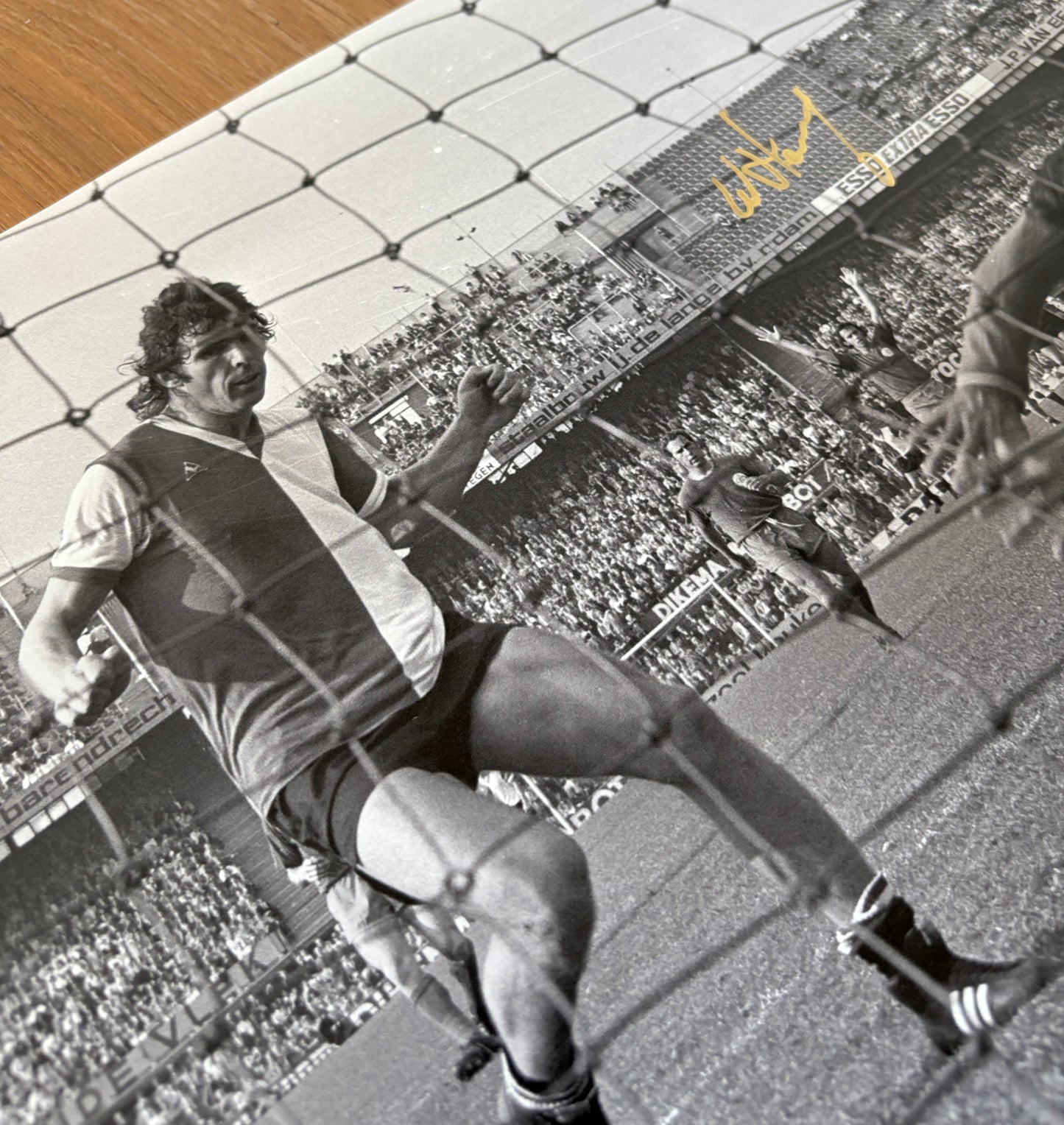 Willem van Hanegem - Feyenoord poster zwart-wit