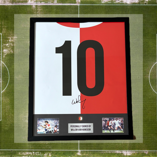 Willem van Hanegem - Poster Klassiek Feyenoord Shirt