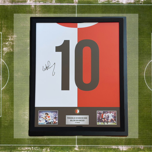 Willem van Hanegem - Poster Klassiek Feyenoord Shirt