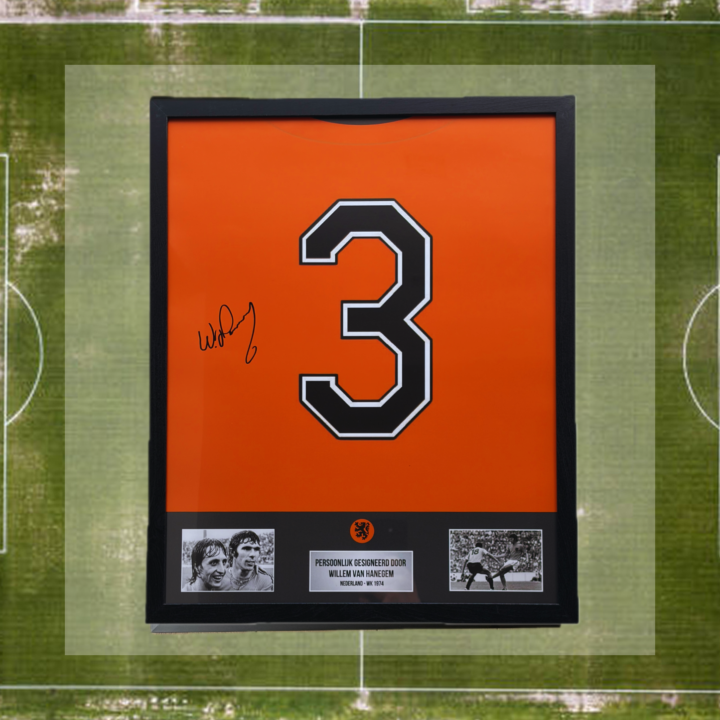 Willem van Hanegem - Poster Nederlands Elftal WK 1974 shirt
